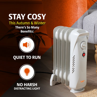 Mini Oil Filled Radiator with 0.5kW Output & Overheat Protection ...