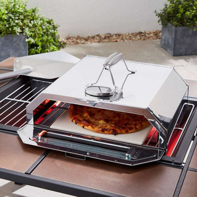 Costway Wood Pellet Pizza Oven Pizza Maker Portable Outdoor Pizza - See Details - Silver