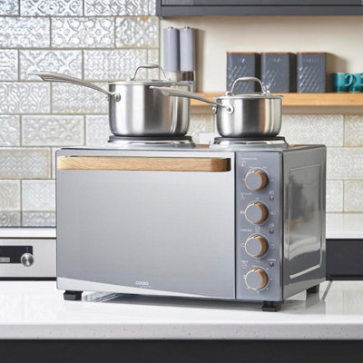 Mini Oven with Hobs Energy Efficient Electric Countertop Cooker with