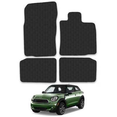 Mini Paceman 2013-2016 R61 Car Floor Mats Rubber Tailored Fit 4pcs Set - Black