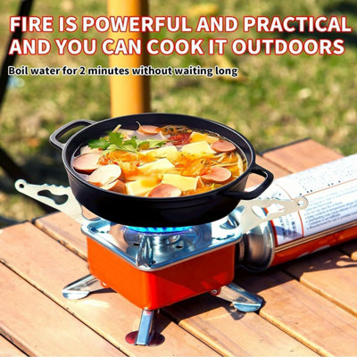Mini Portable Camping Stove - High Efficiency Windproof Folding Gas ...