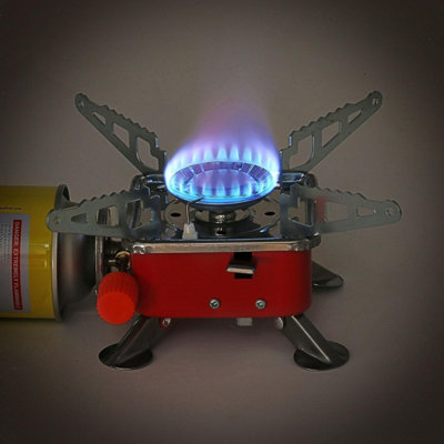 Réchaud De Camping Portable à Gaz – Mini Poêle Antivent – Inox – Occasion