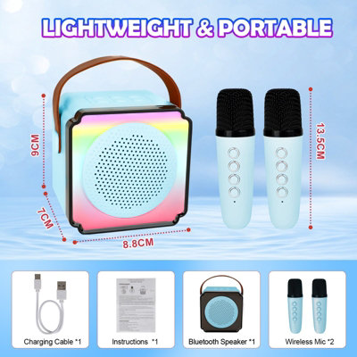 Mini Portable wireless speaker Karaoke Machine with Bluetooth sound system
