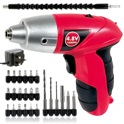 Mini Rechargeable Cordless Electric Screwdriver Drill Tool Bits Flexible Extension