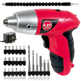 Mini Rechargeable Cordless Electric Screwdriver Drill Tool + Bits + Flexible Extension