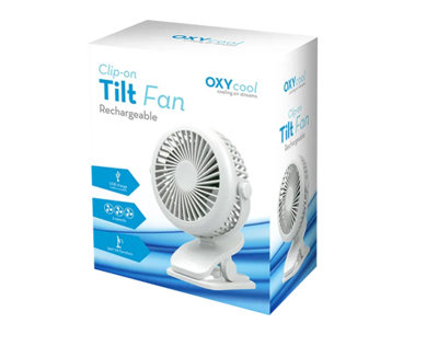 Mini Rechargeable Fan Clip On Tilt
