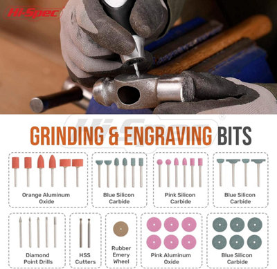 Mini Rotary Power Drill Tool Accessory Kit with Dremel Multi Tools 225Pc