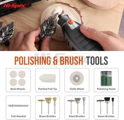 Mini Rotary Power Drill Tool Accessory Kit with Dremel Multi Tools 225Pc