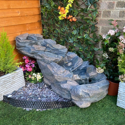 Mini Slate Cascade Rock Water Courses Water Feature - Mains Powered ...