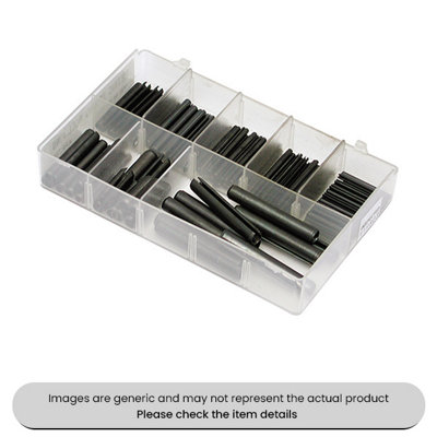Mini Spring Roll Pins Clips & Rivets Metric Assorted Box 160pcs