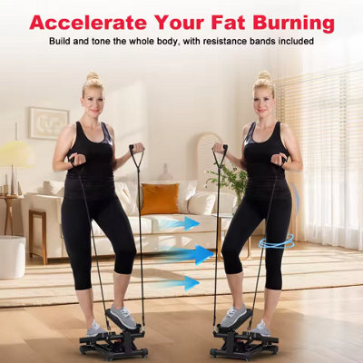 Mini Stepper Exercise Machine Low-Impact Cardio Stair Stepper with ...