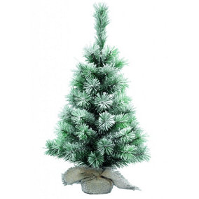 Mini Tabletop Snowy Vancouver Green Christmas Tree - 75CM