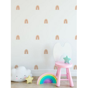 Mini Tall Arch Rainbows Colour Wall Stickers (24 Pack)