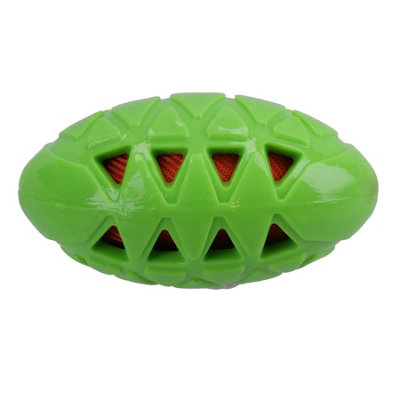 Mini Tough Crunch Rugby Ball Small Dogs Play Time Toy Dog Gift 9cm ...