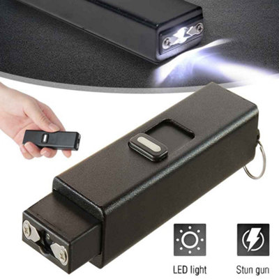 Mini USB Rechargeable LED Torch Keychain Light Black