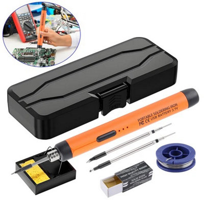 Mini USB Rechargeable Soldering Iron Kit Portable Electric Welding Pen ...