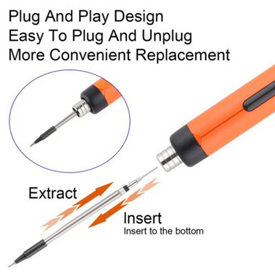 Mini USB Rechargeable Soldering Iron Kit Portable Electric Welding Pen ...