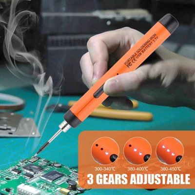 Mini USB Rechargeable Soldering Iron Kit Portable Electric Welding Pen ...