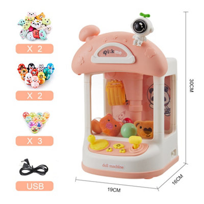 Mini Vending Claw Machine with Sound and 7 Toys Electronic