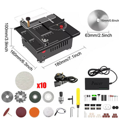 Cheap Multifunctional Tablesaw 96W Electric Desktop Saws Small Household DIY Sawblade Height Adjustable