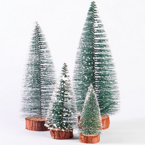 Miniature Christmas Tree Ornaments - Set of 4