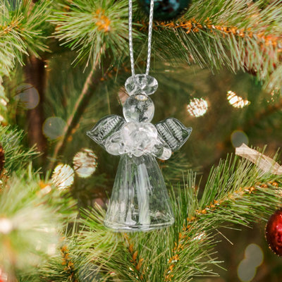 Miniature Glass Angel Ornament - 4.5cm High