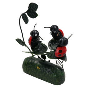 Miniature Life Metal Ladybird Welcome Tea Party Garden Ornament 12x17x26cm