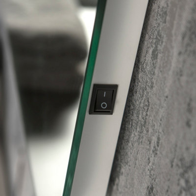 Minimal Bathroom Mirror 80(w) x 60cm(h) with Anti-fog