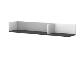 Minimalist and Modern Imola Wall Hung Shelf in White Matt (H)180mm (W)1200mm (D)280mm - Versatile for Any Furniture Arrangement