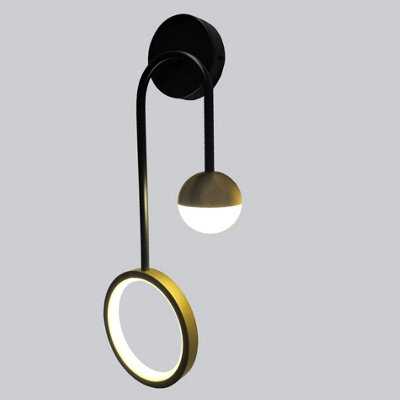 Minimalist LED Wall Lamp 13W Indoor Wall-Mounted Light Decoration Black Finish Acrylic Wall Sconce