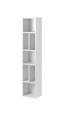 Minimalist Toledo 88 Bookcase 32cm - Pure White Matt: Sleek Storage for Contemporary Interiors