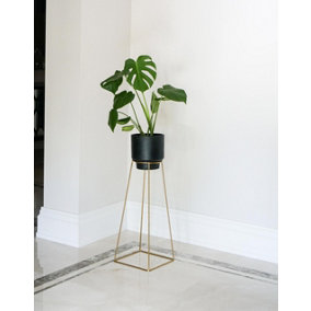 Minimo Plant Stand in Gold H40Cm D21Cm