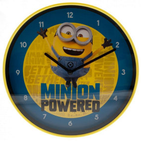 Minions Bob Wall Clock Yellow/Blue (One Size)