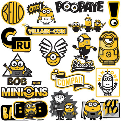 Minions Deluxe Stickers (Pack of 50) Multicoloured (One Size)