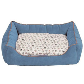 Ministry Of Pets Printed Pet Sofa Dog Bed Small/Medium