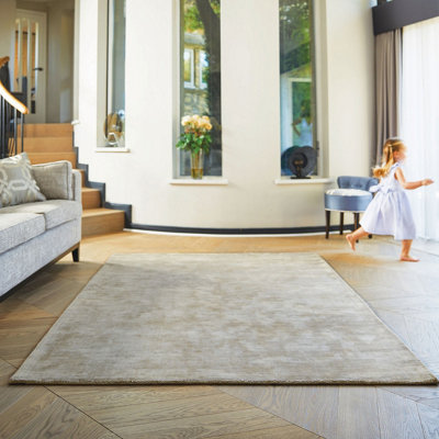 Mink Plain Handmade , Modern , Luxurious Rug For Living Room and ...