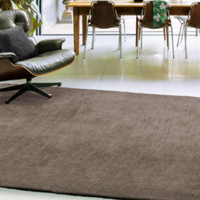 Mink Plain Modern Easy to clean Rug for Dining Room Bed Room and Living Room-120cm X 170cm