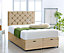 Mink   Plush Foot Lift Ottoman Bed With Memory Spring Mattress And  Studded   Headboard 5.0FT King Size