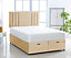 Mink   Plush Foot Lift Ottoman Bed With Memory Spring Mattress And   Vertical  Headboard 4.0FT Small Double