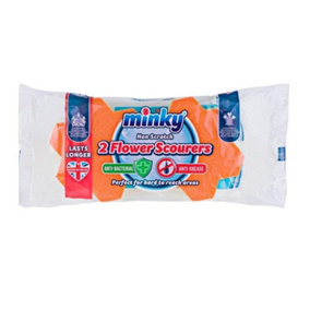 Minky Antibacterial Scouring Pads (Pack of 2) Orange (One Size)