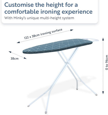 Minky Expert Blue Ironing Board 122 x 38 cm