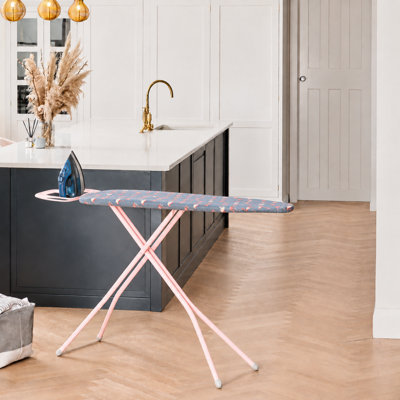 Minky Flamingo Pink Ironing Board - 122 x 38cm, Ironing Board Cover Included, UK Made
