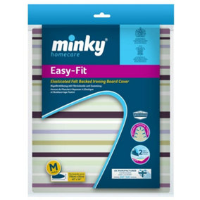 Minky Ironing Board Cover Mint/Black/Blue (110cm x 35cm)
