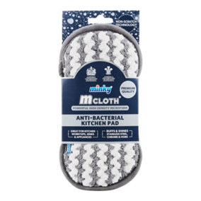 Minky M Cloth Antibacterial Cleaning Pad White/Grey (One Size)