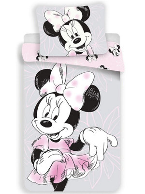 Minnie Mouse Beautiful Single Duvet Cover and Pillowcase Set - European Size