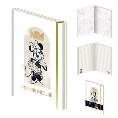 Minnie Mouse Blogger Notebook White/Black/Gold (A5)