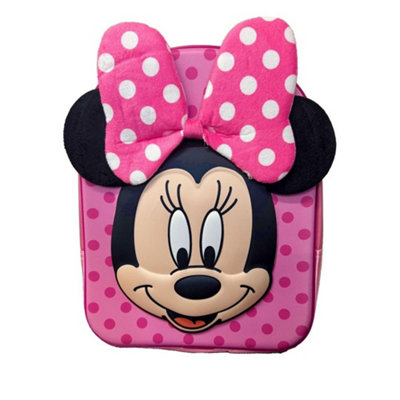 Minnie Mouse Girls 3D Backpack Pink (One Size) | DIY at B&Q