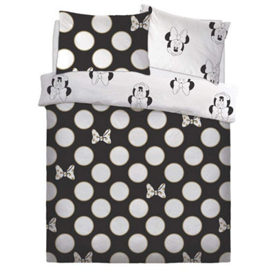 minnie-mouse-gold-bows-duvet-set-black-white-single-diy-at-b-q