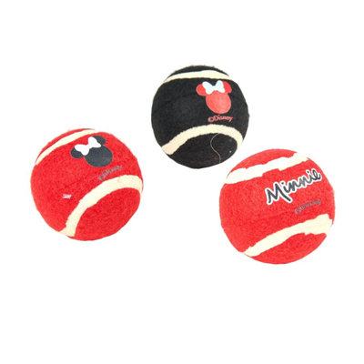 Minnie Mouse Set of 3 Tennis Balls for Dogs