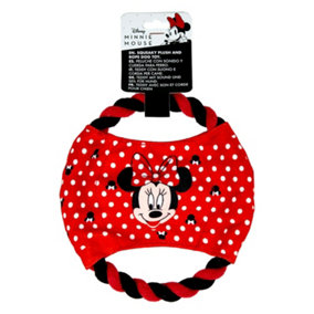 Minnie Mouse Whistling Frisbee and Rope Dog Toy